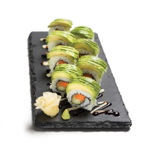 Avocado Roll In Japanese Style